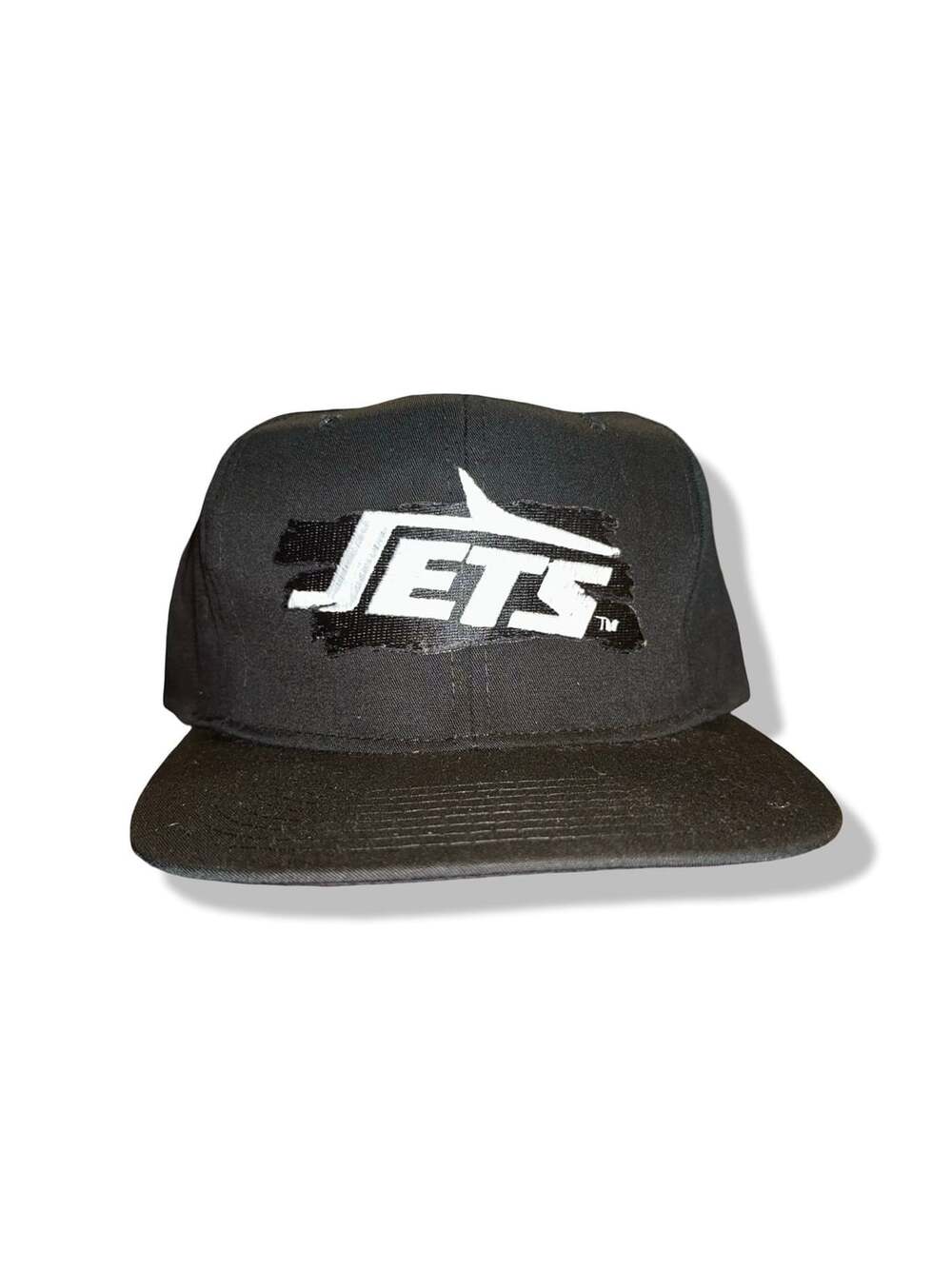 Vintage New Era New York Jets Pro Model Snapback Hat Black Dead Stock